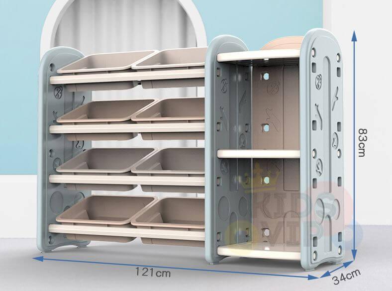 Kids and Toddlers Toy Storage / Organizer with Bins and Bookshelves.