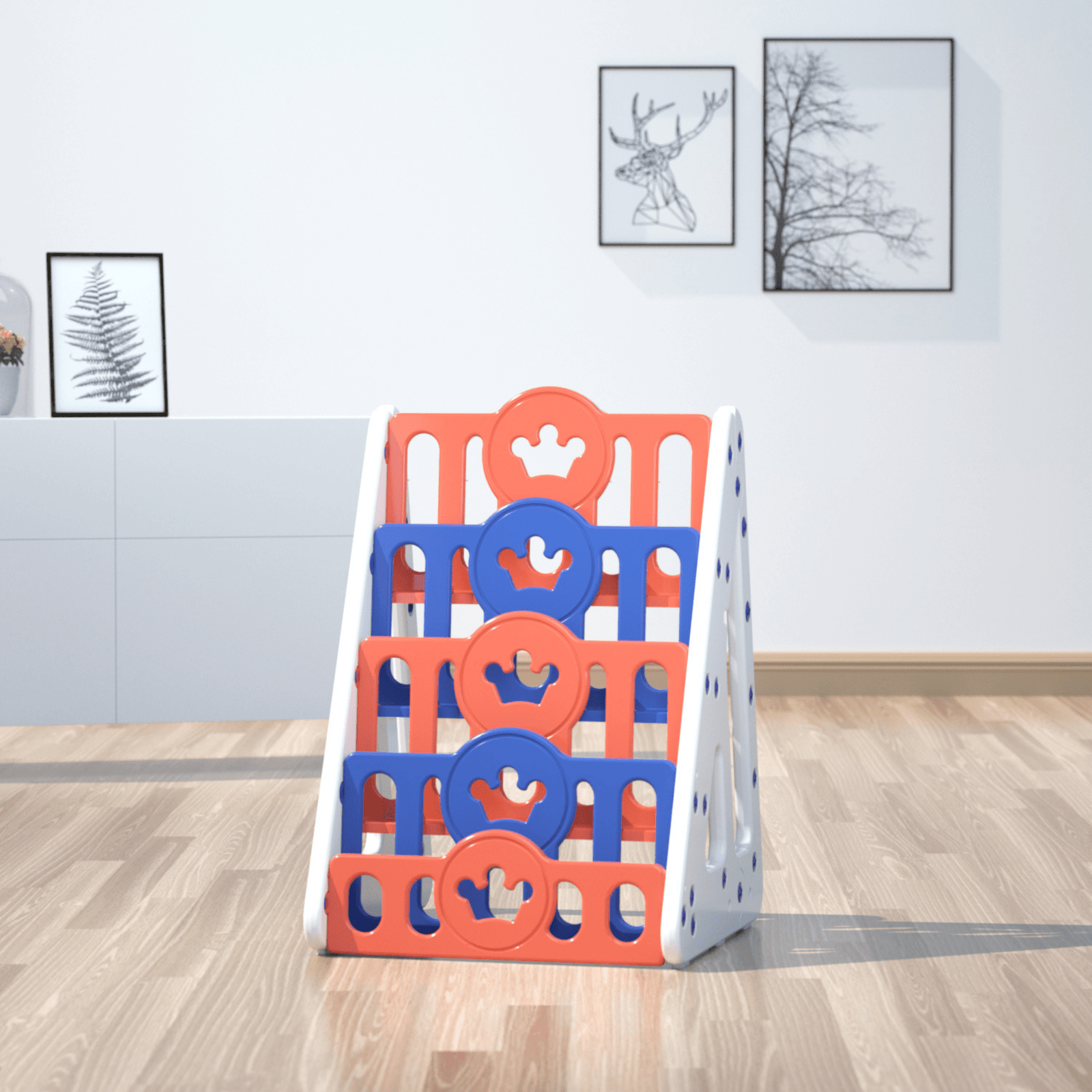 Kids' and Toddlers' Crown Edition Free Standing Bookshelf Storage / Organizer.