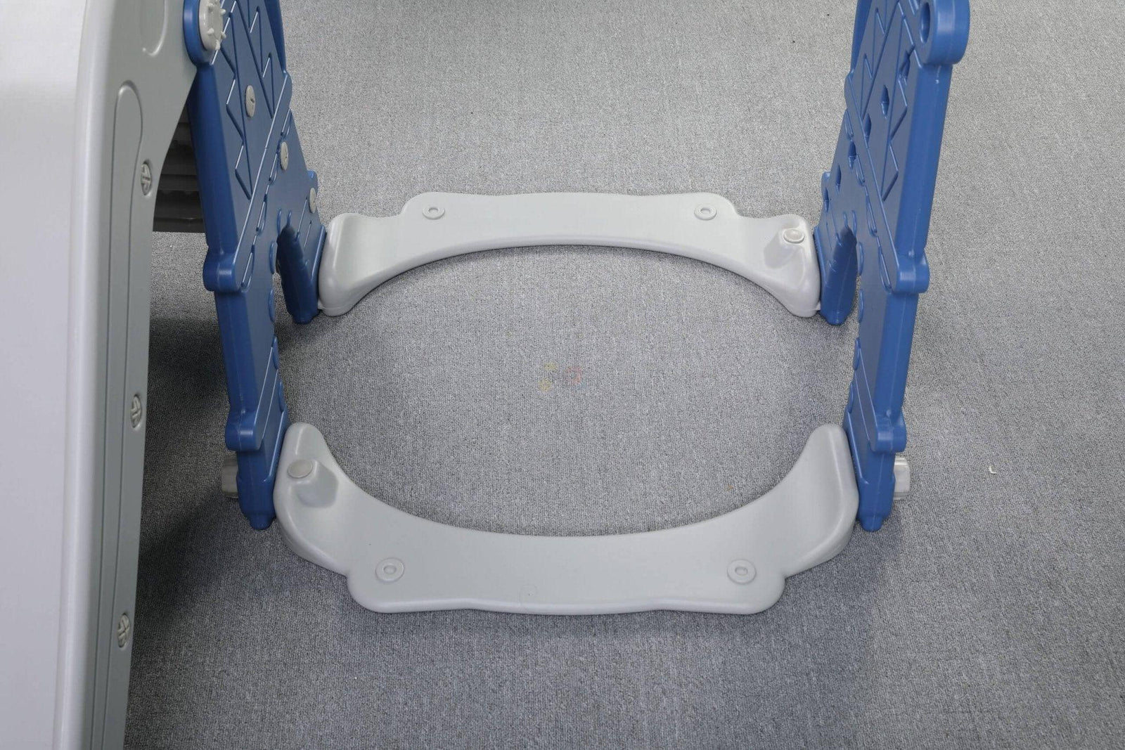Blue Luxury 5-in-1 Castle Edition Playset for Kids W/ Slide, Closed Steps, Swing & Basketball Hoop.