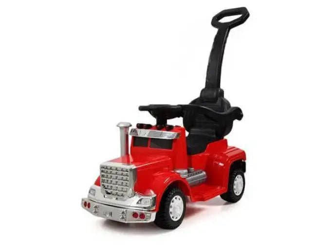 6V Red Big Rig Edition 3-in-1 Convertible Ride-on Truck and Push-Car W/ Remote Control.