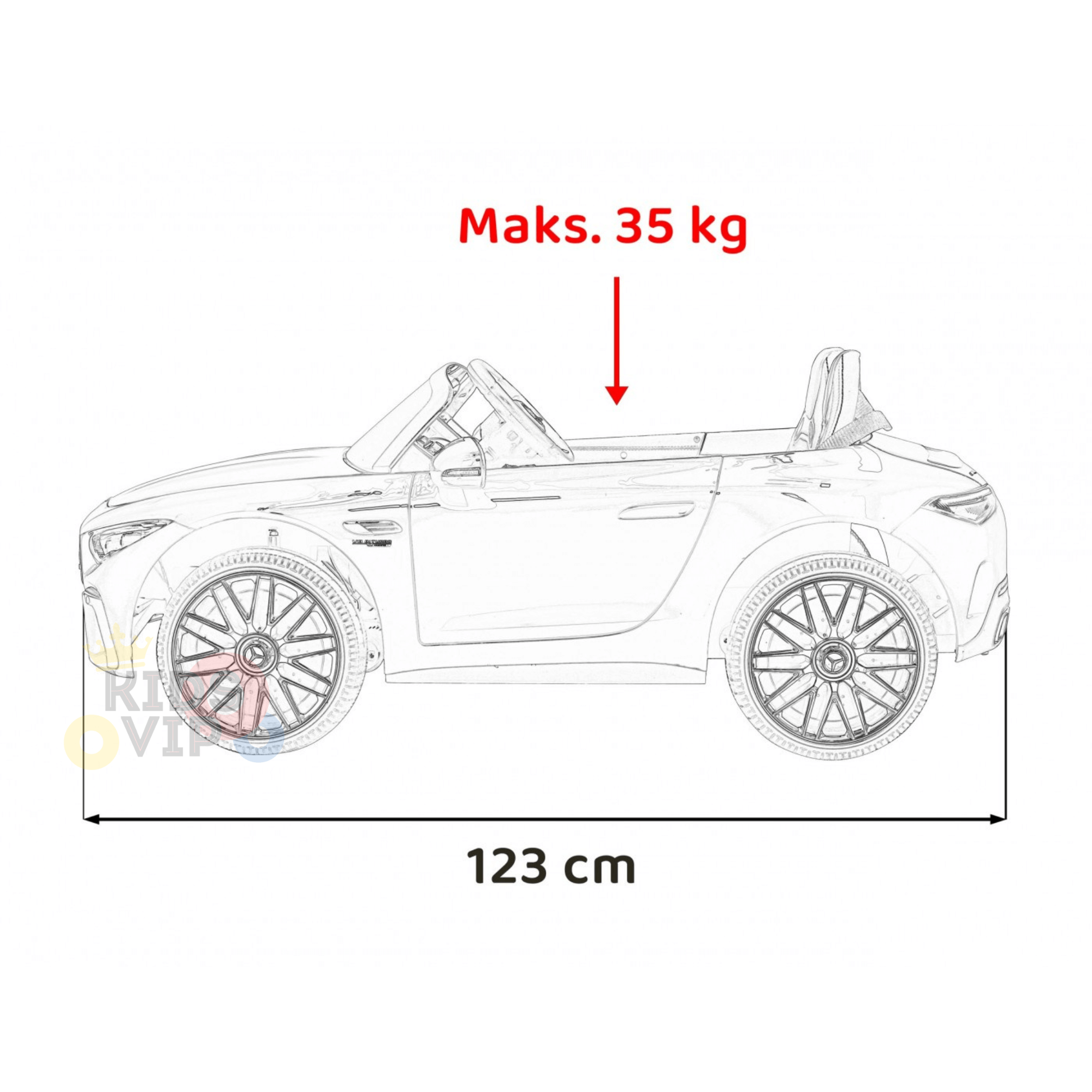 12V White Mercedes Benz SL63 Kids' Exclusive 4X4 Ride-On Car W/ EVA Rubber Wheels, Music & RC.
