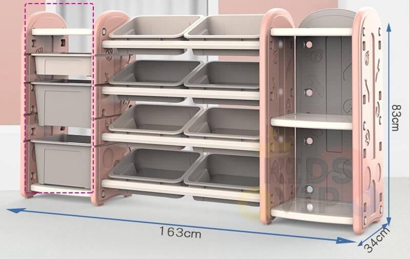 Kids and Toddlers Toy Storage / Organizer with Bins and Bookshelves.