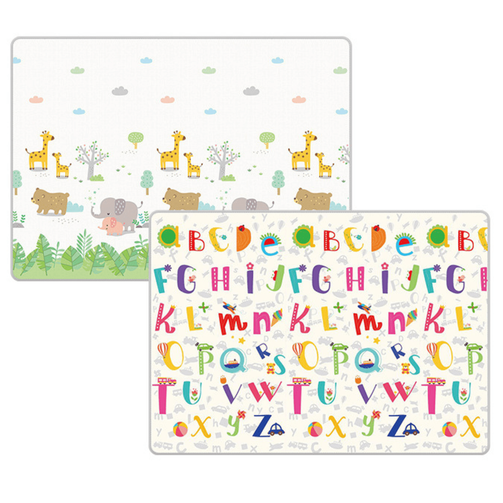 Luxury Indoor/ Outdoor Double Sided Foldable Waterproof Foam Play Mat - ABC Edition - 200x180x1cm.
