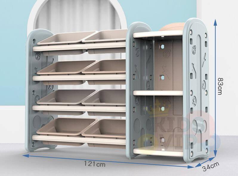 Kids and Toddlers Toy Storage / Organizer with Bins and Bookshelves.