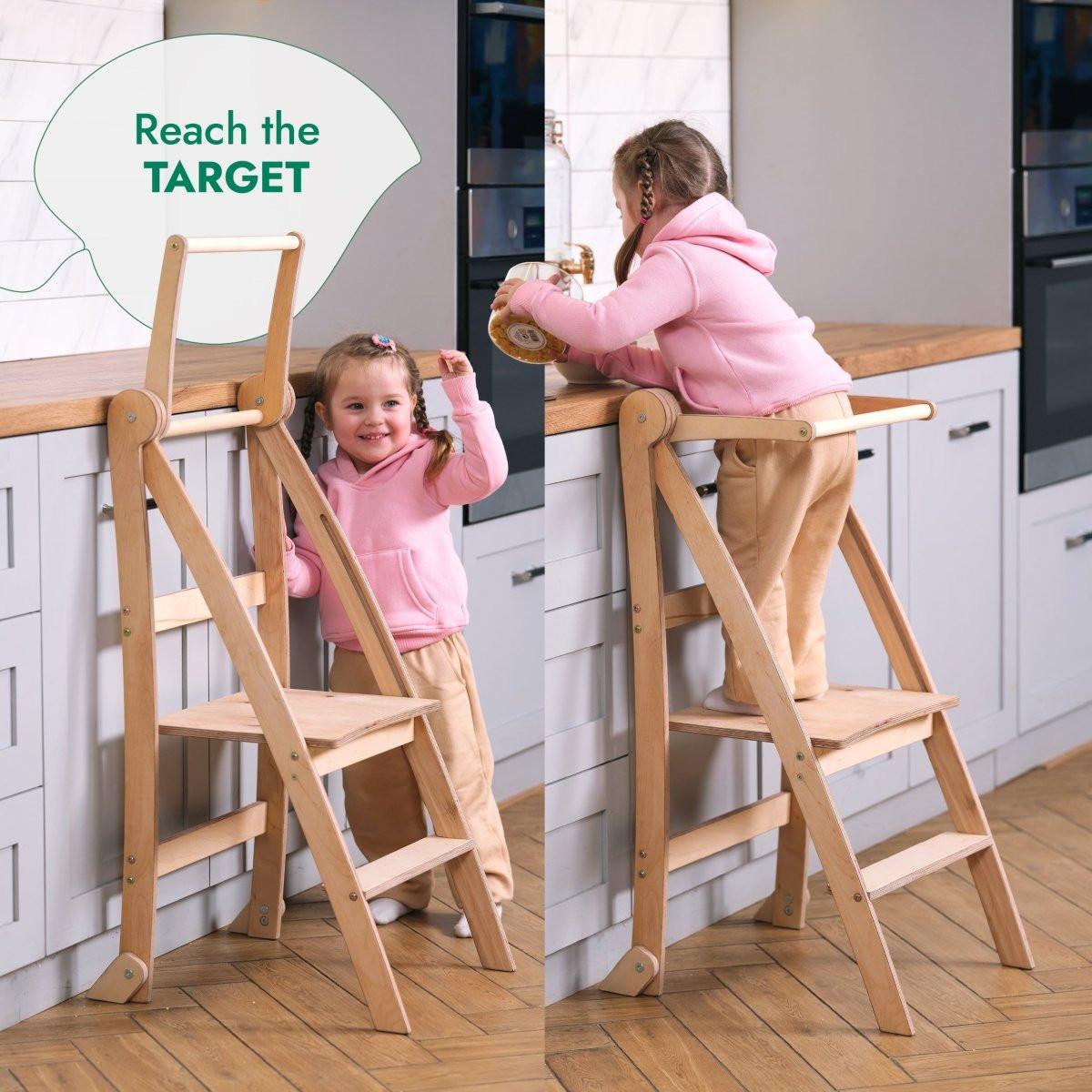 Toddler Tower: Step stool for Kids - Graphite.