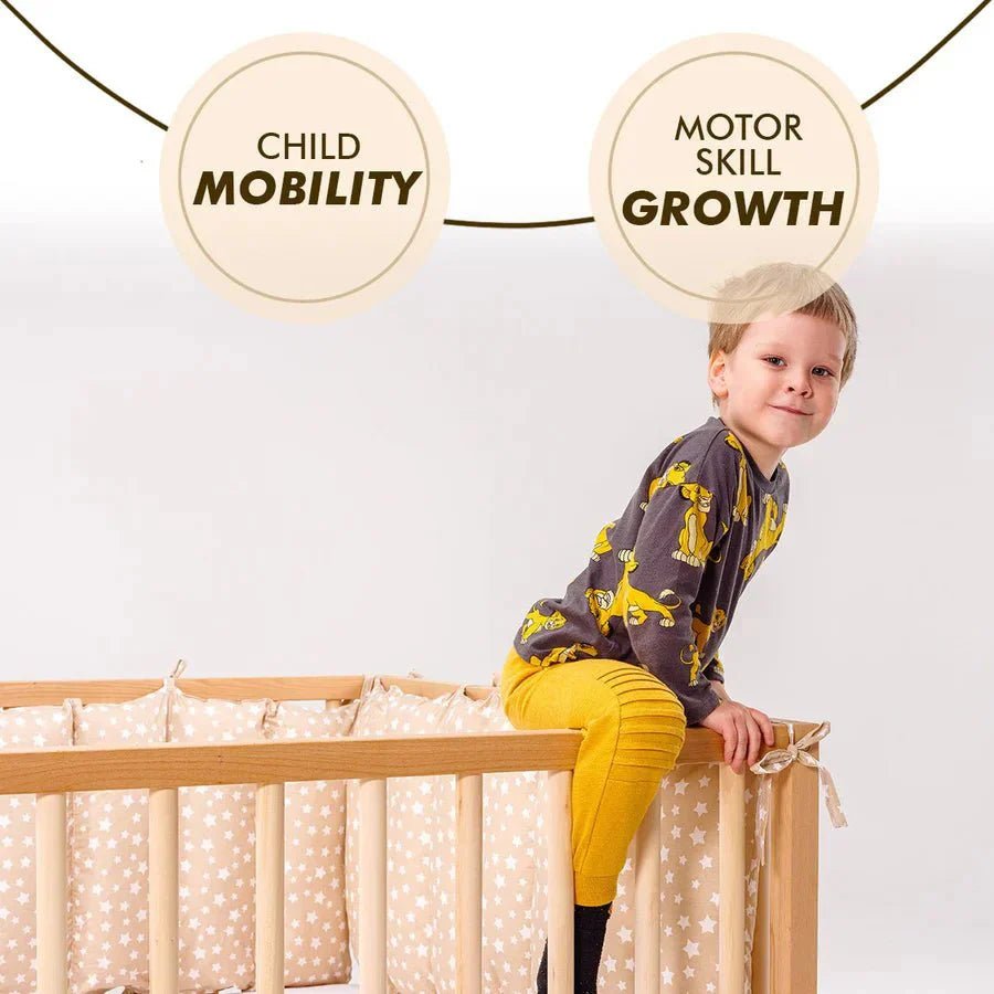 Twin Size Bed Frame for Toddlers with Fence.