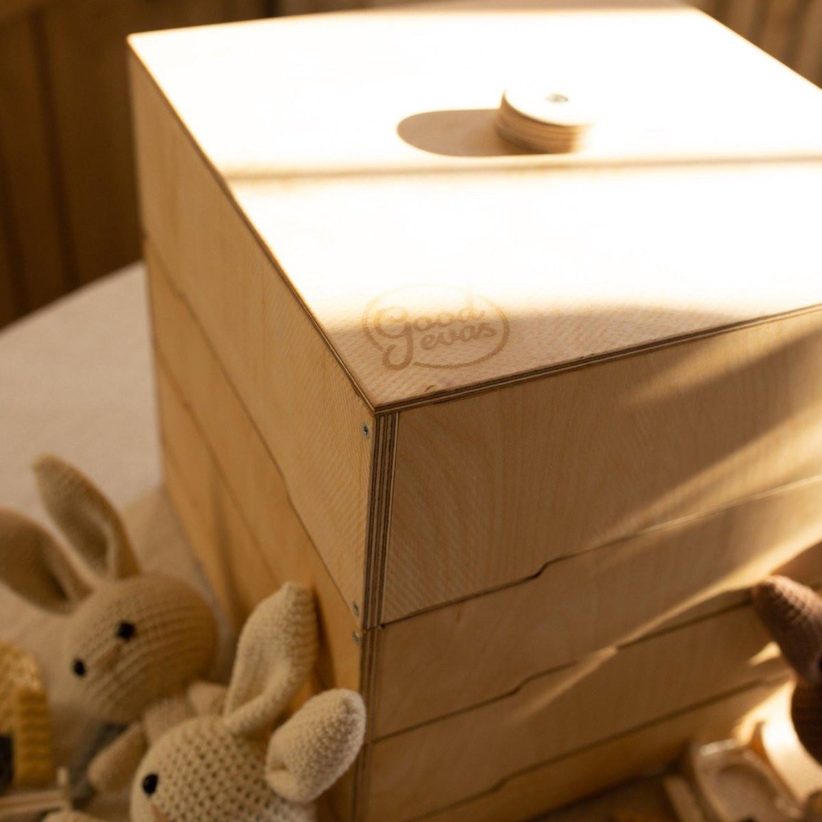 Wooden storage/sorter for constructor.