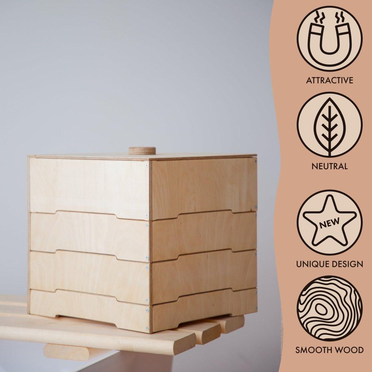Wooden storage/sorter for constructor.