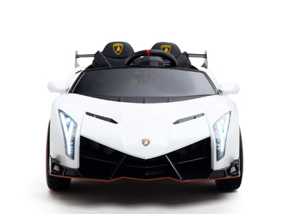 Limited White Edition Lamborghini Veneno 12V 4X4 Toddlers Ride-on Car, BT, RC image 8