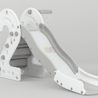 Indoor / Outdoor Number Edition Slide with Full Step and Basketball Ring for Toddlers and Infants image 2