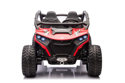 Red Power MX 2-Seater 24V 4x4 Kids' Ride-on UTV Buggy W/ EVA Rubber Wheels, Music & RC.