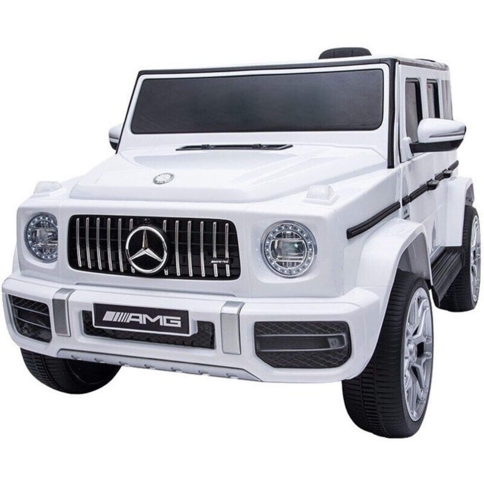 Luxury White Edition Mercedes Benz AMG G63 12V Ride-On Truck, BT, RC image 8
