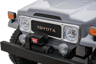 24V Grey 2-Seater Premium Edition Toyota 4x4 Truck for Kids W/ EVA Rubber Wheels, Music & RC.