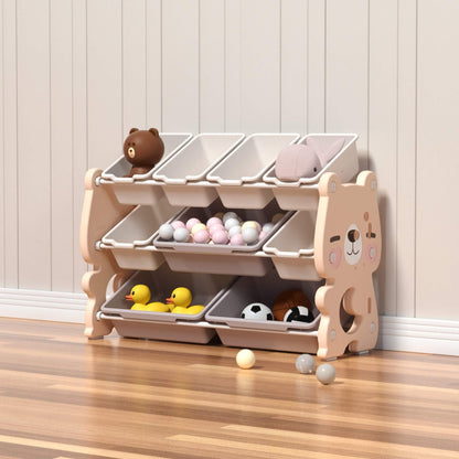 Pink Kids and Toddlers Toy Storage/Organizer with Bins Bear Edition image 5