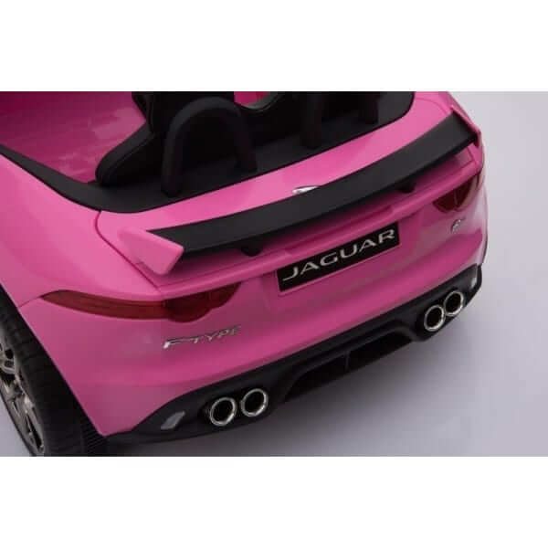 Pink Jaguar F Type Kids Licensed Ride-On Car with Rubber Wheels, Bluetooth, RC image 7