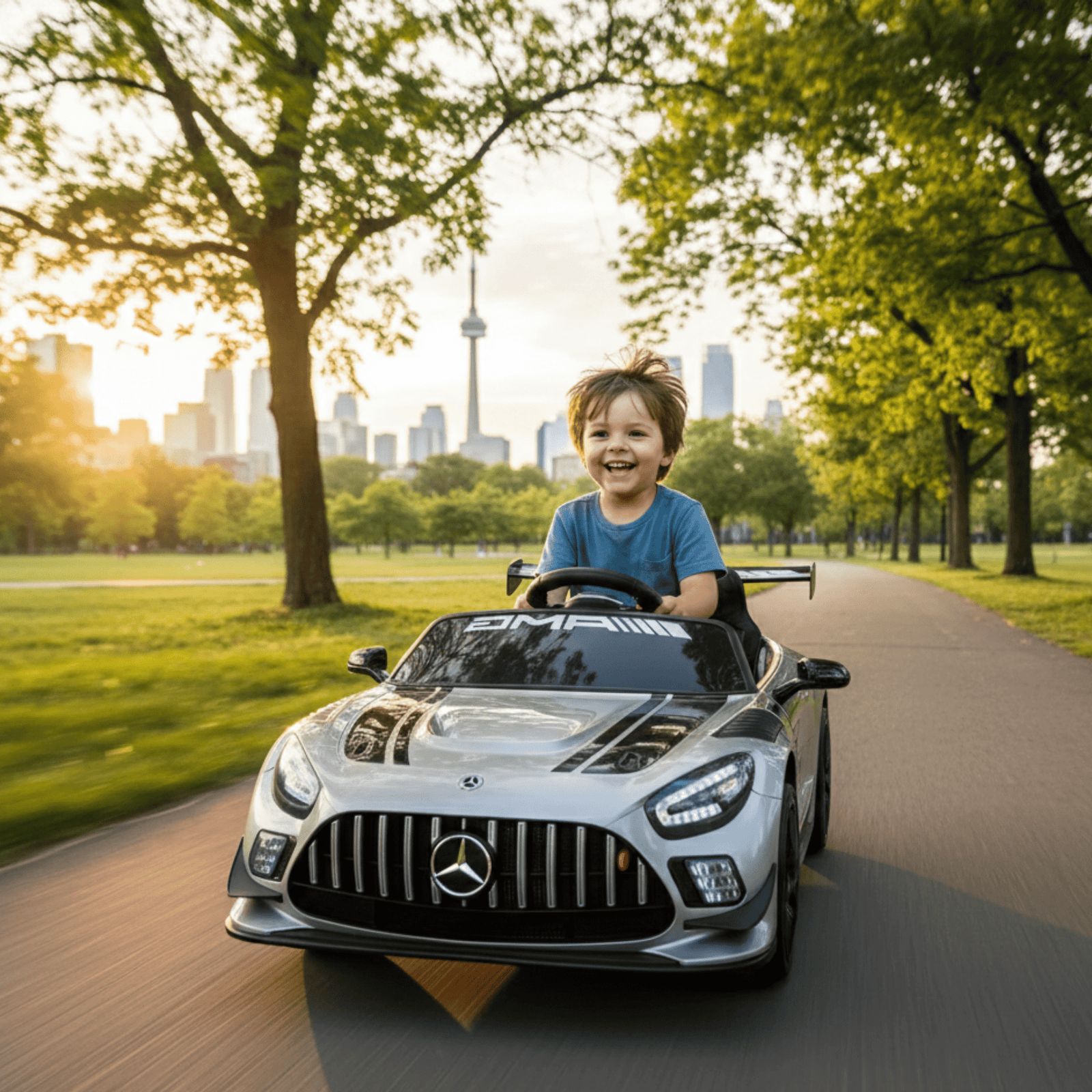 Silver, Complete Sport 12V Official Mercedes-Benz GT3, RC.