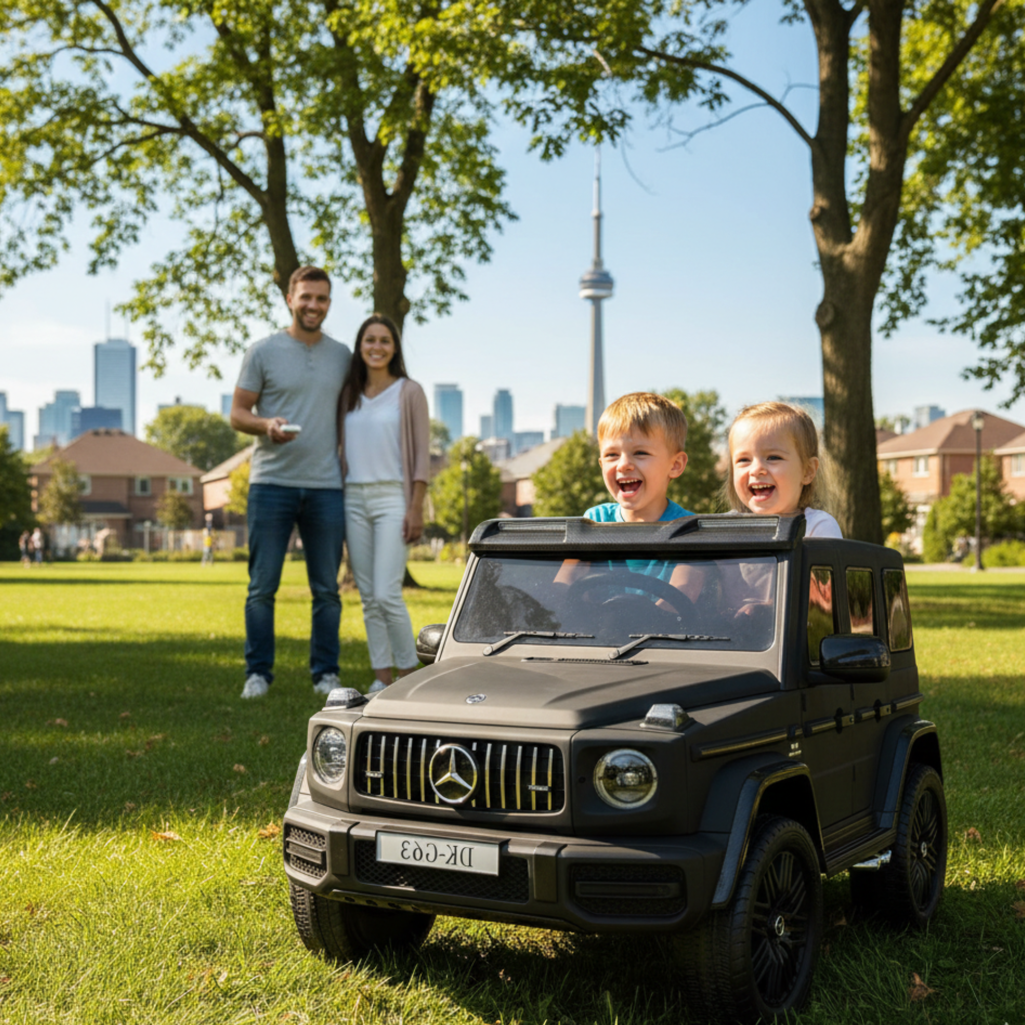 2x24V Platinum Matte Black Edition XXL 4x4 Mercedes G63 Kids' Ride on SUV W/ MP4, EVA Rubber Wheels & RC