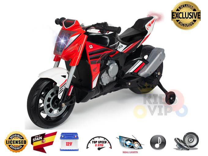 INJUSA | Honda Naked Edition 12V Motorcycle | Removable, Rear Stabilizing Wheels image 1