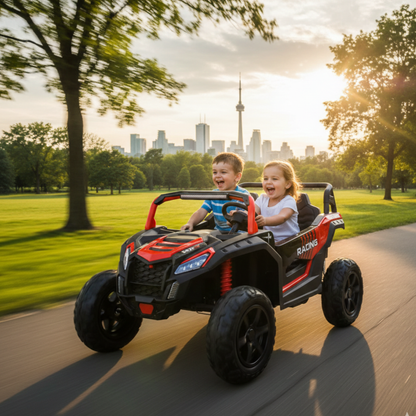 Red Heavy Duty 24V 14Ah Blade XR Edition XXL 2-Seater Ride-On Buggy W/ 180W Brushless Motor, Inflatable Tires & BT (No RC)