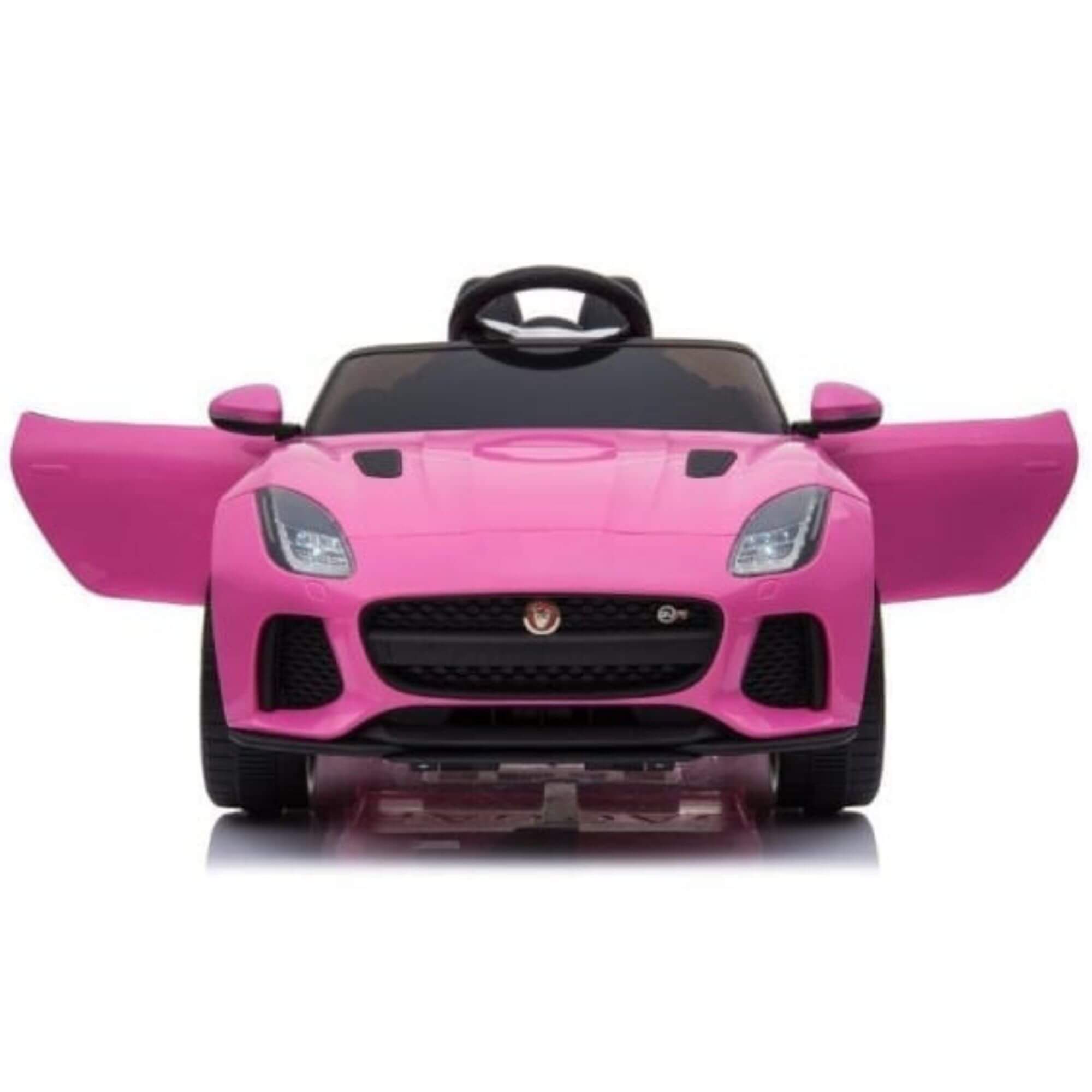 Pink Jaguar F Type Kids Licensed Ride-On Car with Rubber Wheels, Bluetooth, RC image 14