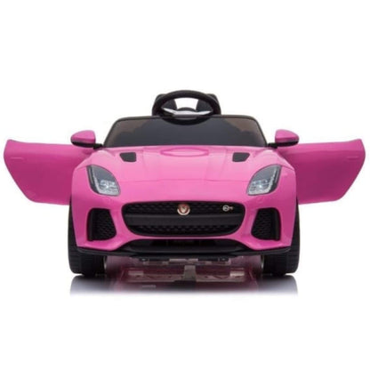 Pink Jaguar F Type Kids Licensed Ride-On Car with Rubber Wheels, Bluetooth, RC image 14