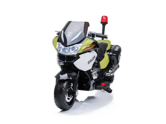 Police Officer Edition 24V Kids Motorcycle With Music, Lights and Rubber Wheels image 0