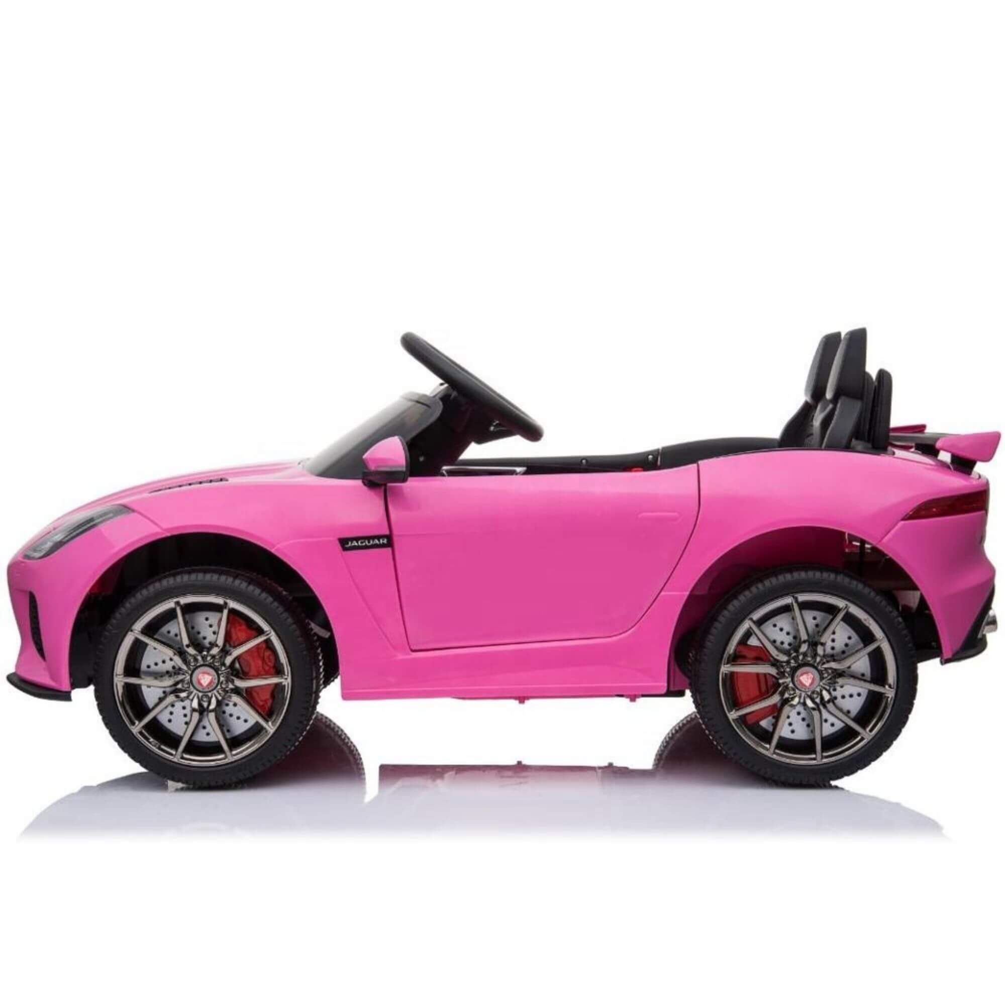 Pink Jaguar F Type Kids Licensed Ride-On Car with Rubber Wheels, Bluetooth, RC image 11