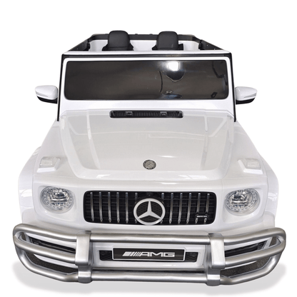 Exclusive White Mercedes Benz G Series 2-Seater 24V Kids Ride-on Truck, EVA Wheels, Leather Seats, Light-up Logo, 4WD, BT, RC image 13