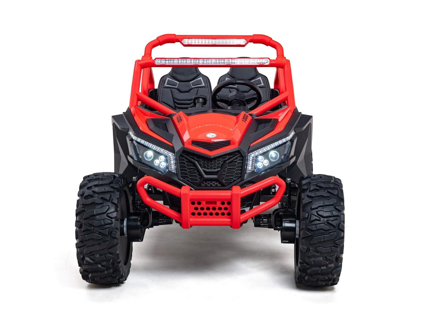 Red 2-Seater XXL Premium MegaTrek 2-Seater 24V 4X4/AWD Kids Ride on UTV Buggy W/ EVA Rubber Wheels, BT & RC.