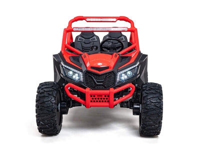 Red 2-Seater XXL Premium MegaTrek 2-Seater 24V 4X4/AWD Kids Ride on UTV Buggy W/ EVA Rubber Wheels, BT & RC.