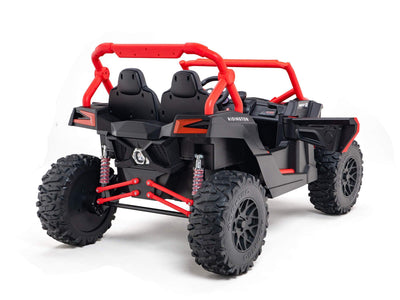 Red 2-Seater XXL Premium MegaTrek 2-Seater 24V 4X4/AWD Kids Ride on UTV Buggy W/ EVA Rubber Wheels, BT & RC.