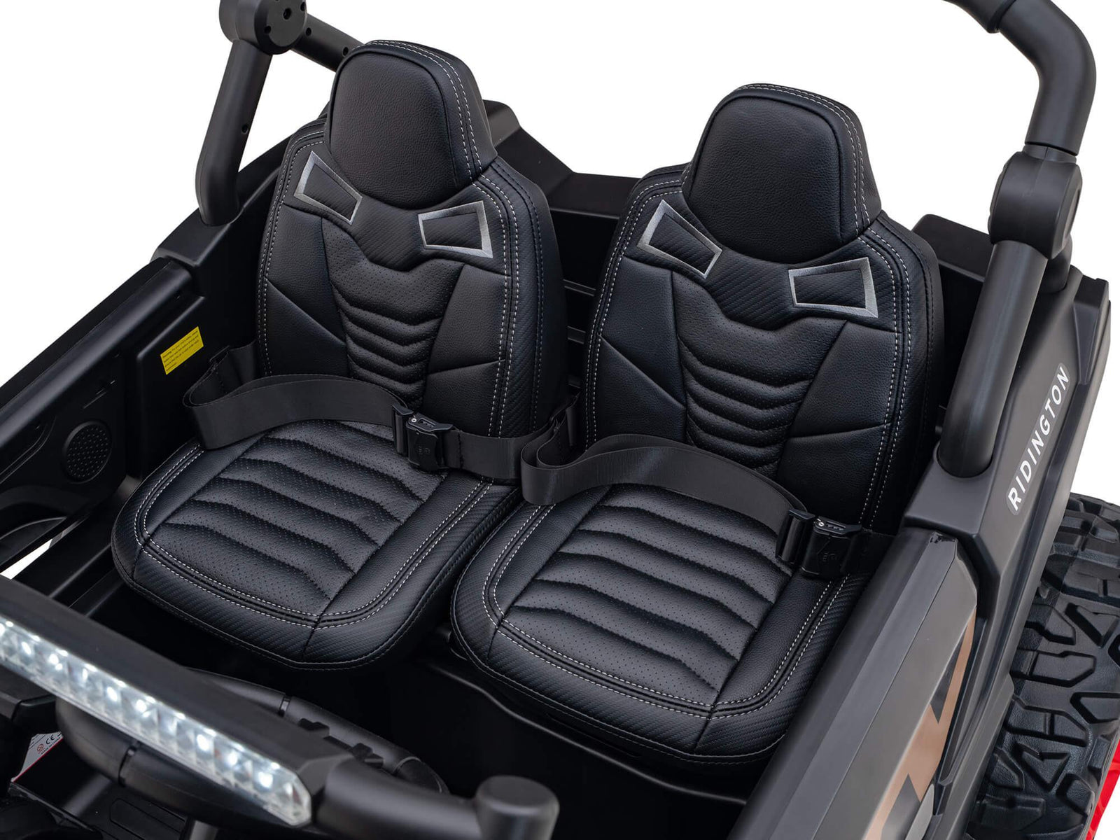 Black 2-Seater XXL Premium MegaTrek 2-Seater 24V 4X4/AWD Kids Ride on UTV Buggy W/ EVA Rubber Wheels, BT & RC.