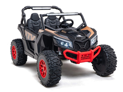 Black, 2-Seater XXL Premium MegaTrek 24V/4x4 Kids Buggy