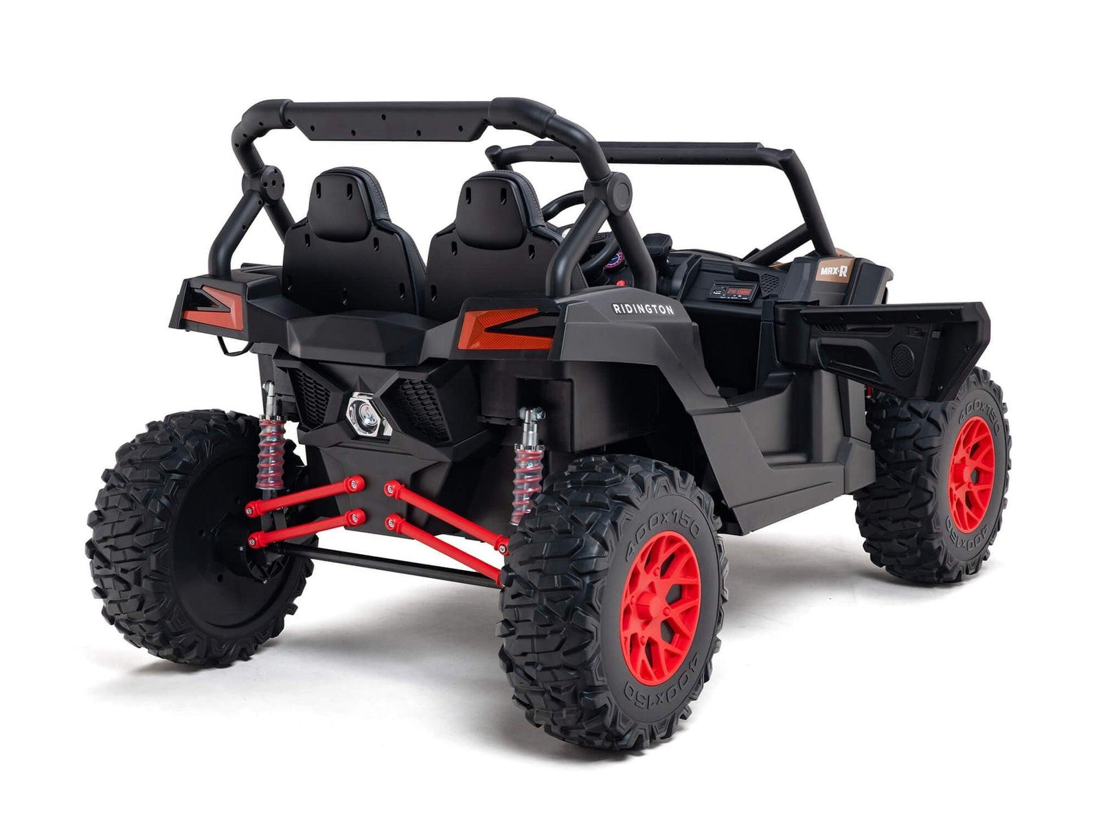 Black 2-Seater XXL Premium MegaTrek 2-Seater 24V 4X4/AWD Kids Ride on UTV Buggy W/ EVA Rubber Wheels, BT & RC.