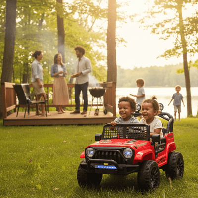 Red 24V TrailX 2-Seater 24V 4X4/AWD Kids Ride on UTV Buggy W/ EVA Rubber Wheels, Music & RC.