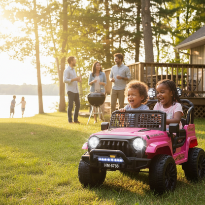 Pink 24V TrailX 2-Seater 24V 4X4/AWD Kids Ride on UTV Buggy W/ EVA Rubber Wheels, Music & RC