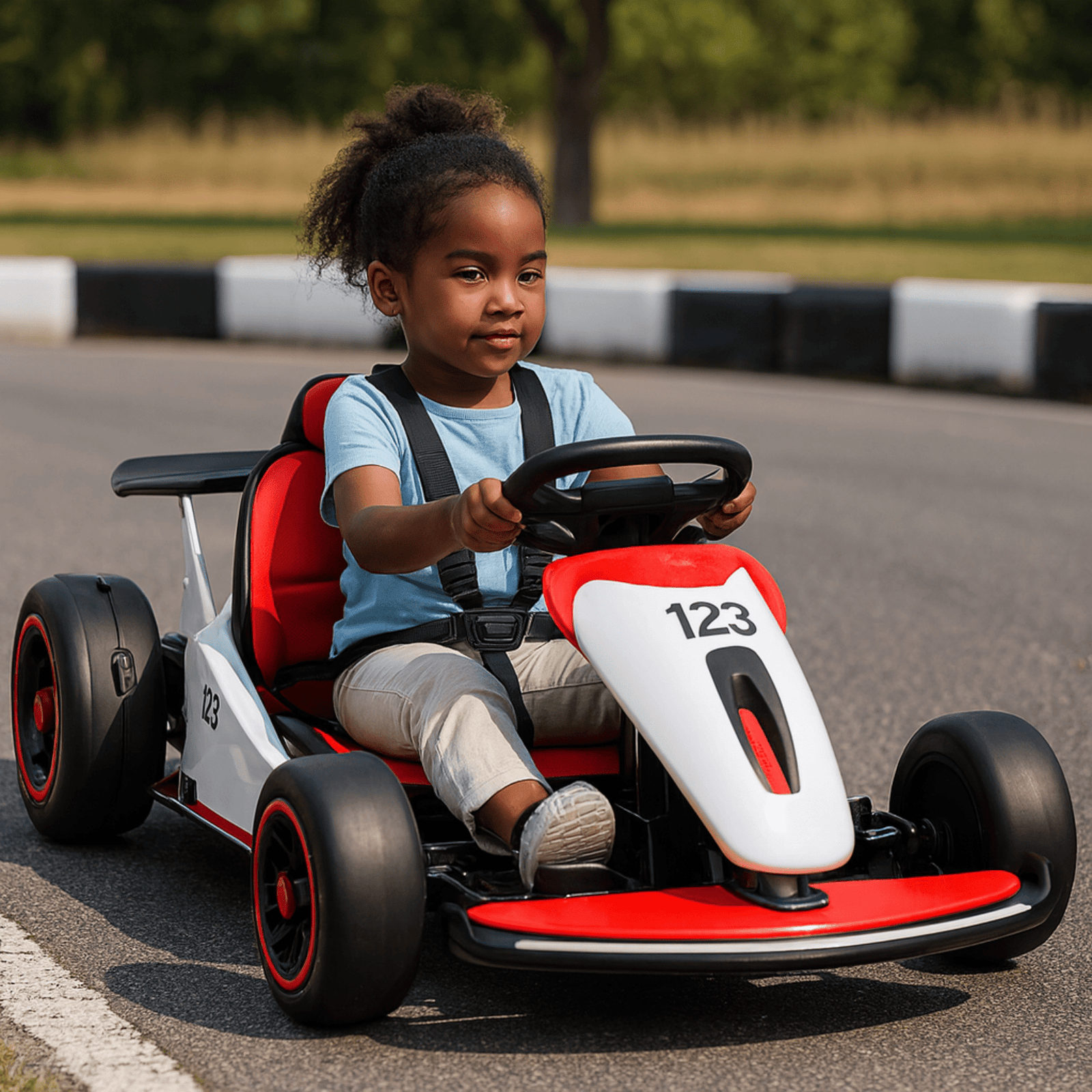 Red 24V Upgraded Vortex Drifting Go Kart.
