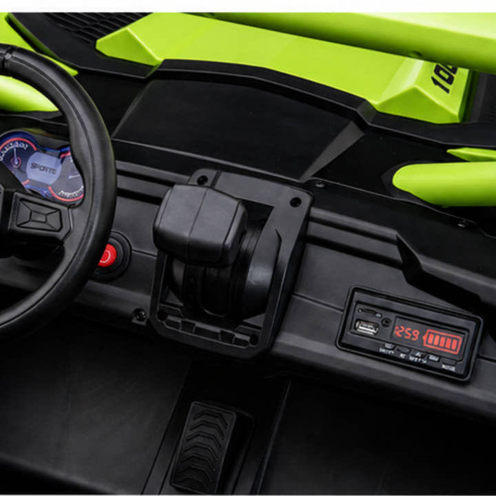 Green XXL Premium MegaTrek Pro 2-Seater 24V 4X4/AWD Kids Ride on UTV Buggy W/ EVA Wheels, BT & RC