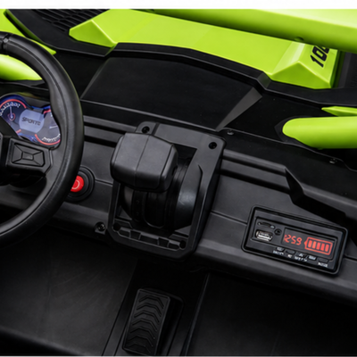 Green XXL Premium MegaTrek 2-Seater 24V 4X4/AWD Kids Ride on UTV Buggy W/ EVA Wheels, BT & RC