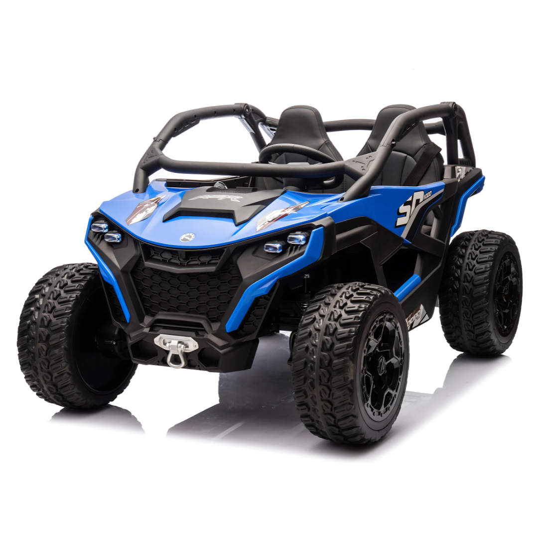 Blue Power MX 2-Seater 24V 4x4 Kids' Ride-on UTV Buggy W/ EVA Rubber Wheels, Music & RC