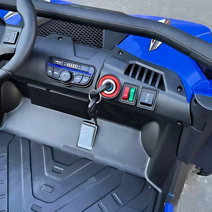 Blue Power MX 2-Seater 24V 4x4 Kids' Ride-on UTV Buggy W/ EVA Rubber Wheels, Music & RC