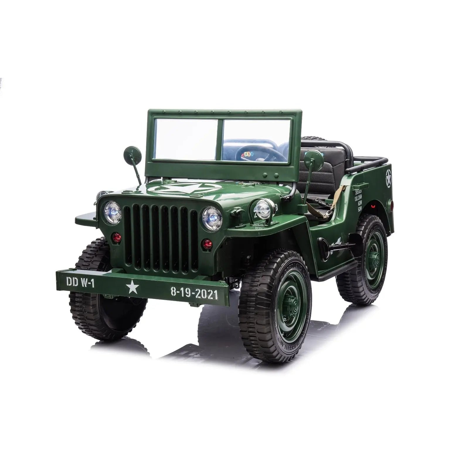 Military Willy 24V 3-Seater 4x4 Kids Ride-On Truck