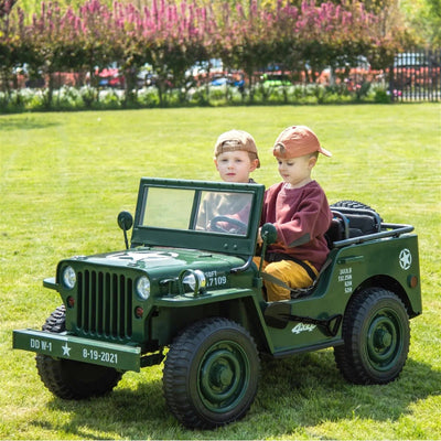 Military Willy 24V 3-Seater 4x4 Kids Ride-On Truck