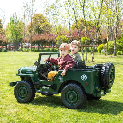 Military Willy 24V 3-Seater 4x4 Kids Ride-On Truck