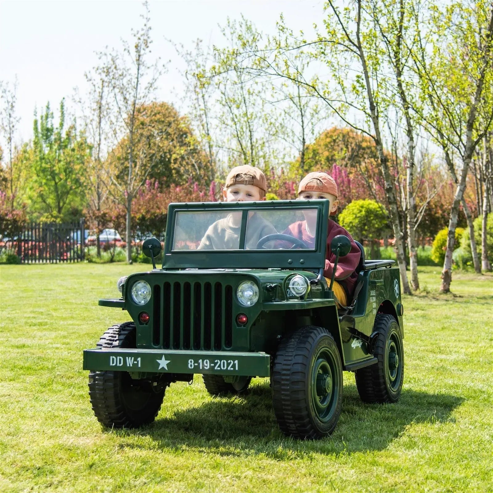 Military Willy 24V 3-Seater 4x4 Kids Ride-On Truck