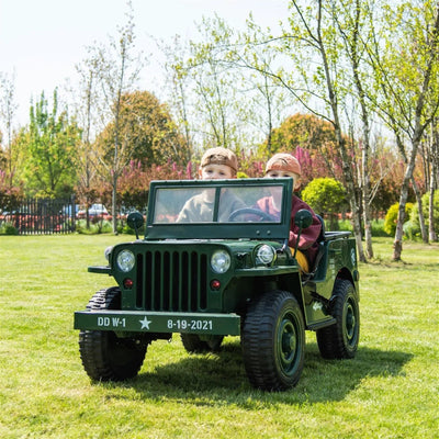 Military Willy 24V 3-Seater 4x4 Kids Ride-On Truck