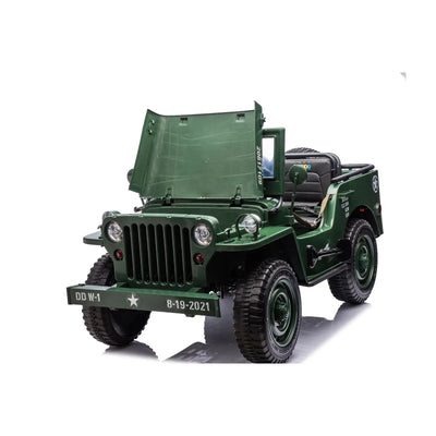 Military Willy 24V 3-Seater 4x4 Kids Ride-On Truck