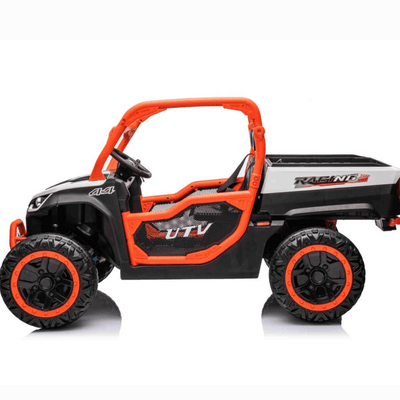 24V Farmer Edition 2-Seater 4x4 Kids' Ride-on UTV Buggy W/ EVA Rubber Wheels, Dump Bed, Music & RC.
