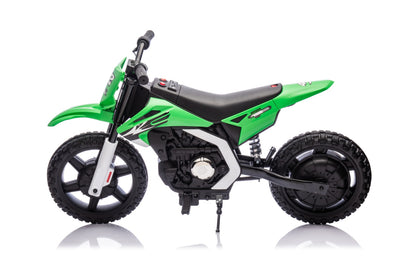 Green 24V Electric MotoX Dirt Bike for Kids, Up to 18 km/h