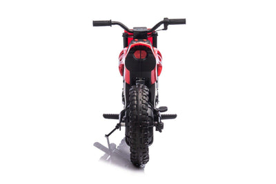 Red 24V Electric MotoX Dirt Bike for Kids, Up to 18 km/h.